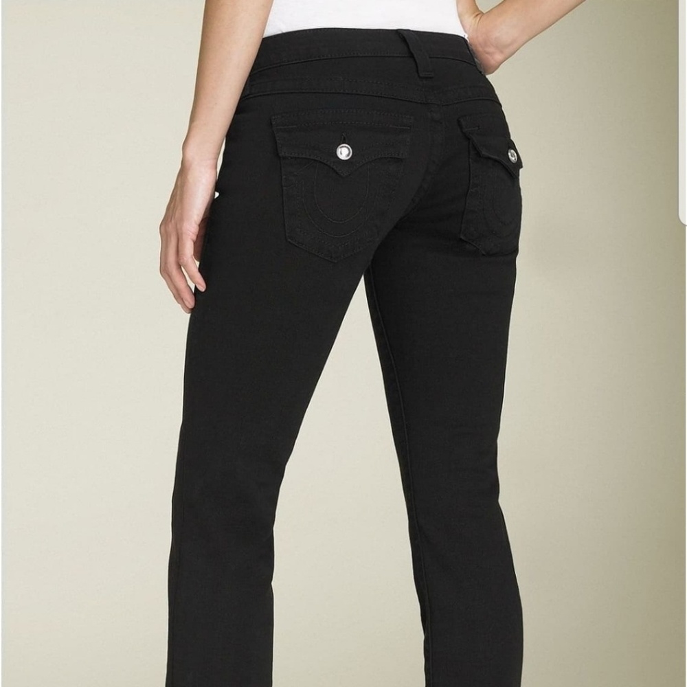 True Religion Black Jeans Billy Straight Cut